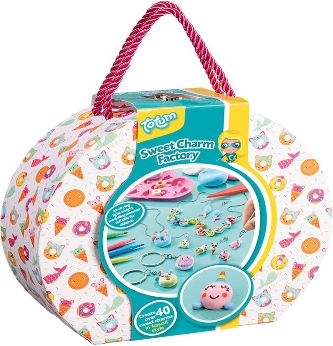 Totum knutselkoffer sieraden meisjes 21,5 cm 60 delig