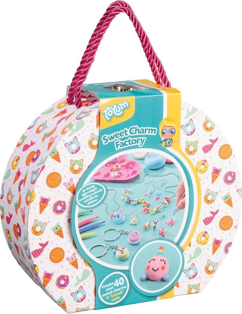 Totum knutselkoffer sieraden meisjes 21,5 cm 60 delig