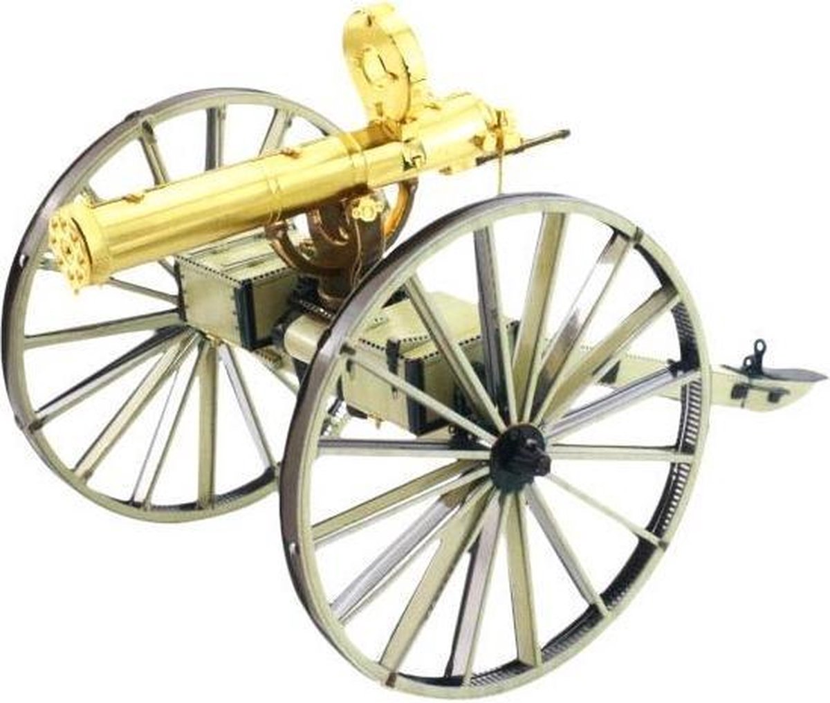 Metal Earth Wild West: Gatling Gun 11,5 cm - Goud