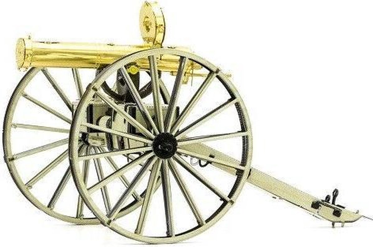 Metal Earth Wild West: Gatling Gun 11,5 cm - Goud