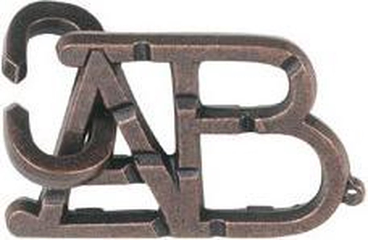 Huzzle breinbreker Cast ABC niveau 1 11,8 cm staal zilver - Silver