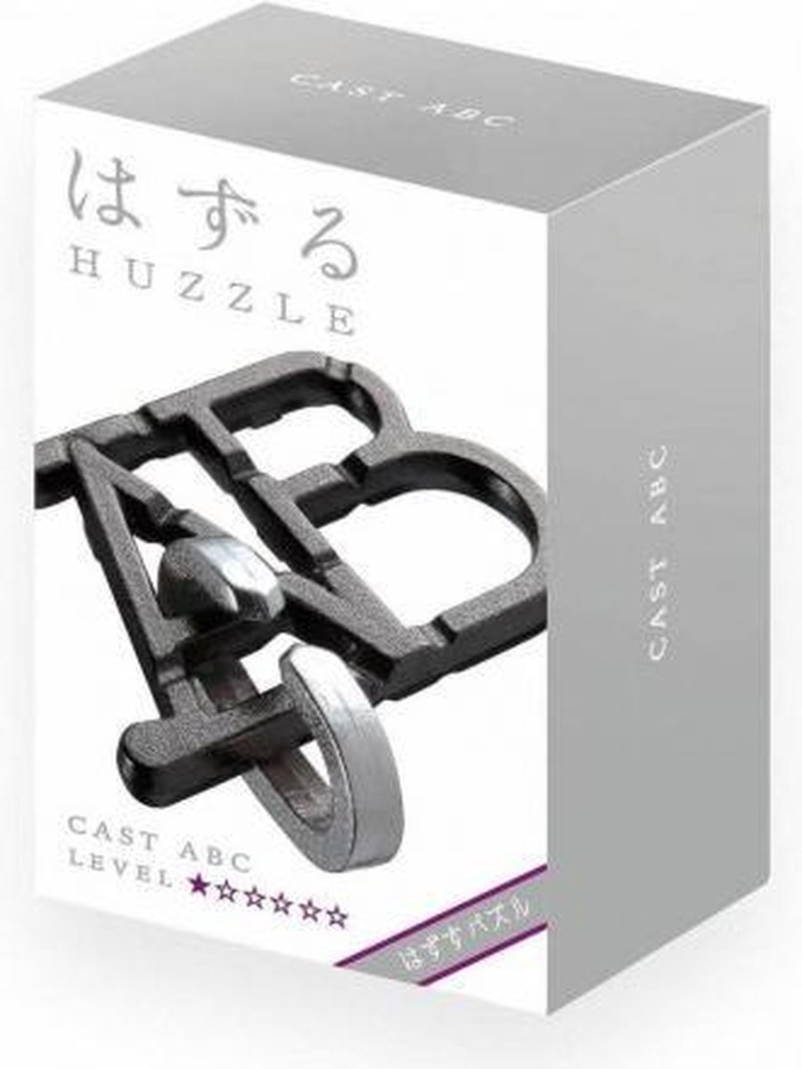 Huzzle breinbreker Cast ABC niveau 1 11,8 cm staal zilver - Silver