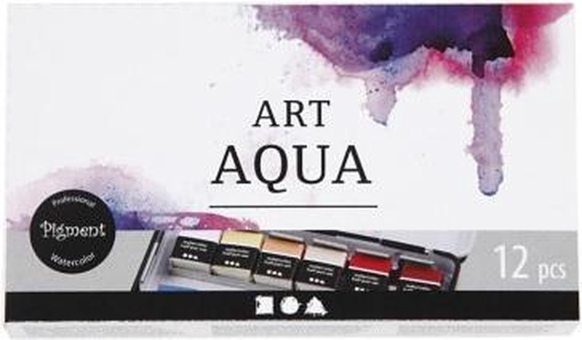 Creotime Art Aqua aquarelverfset 12 delig multicolor