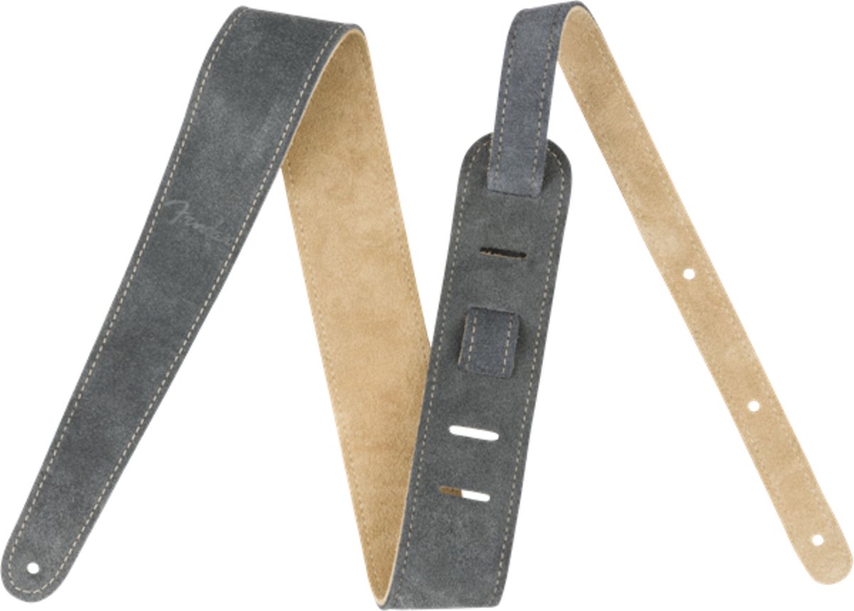 Fender 2 inch Suede Strap Reversible grey-tan gitaarband