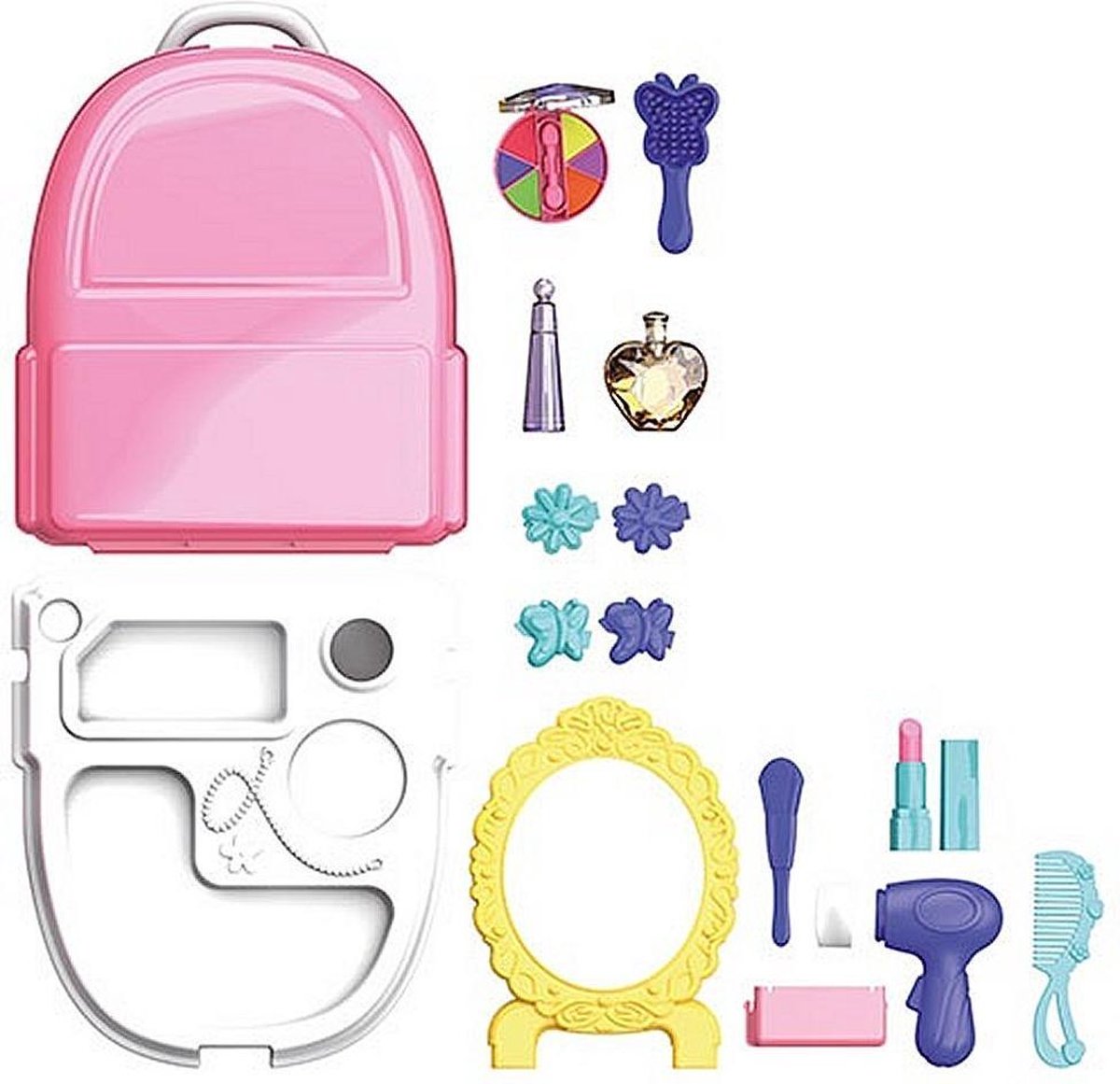 Toi-Toys Toi Toys beautyset in rugzak 19 delig - Roze