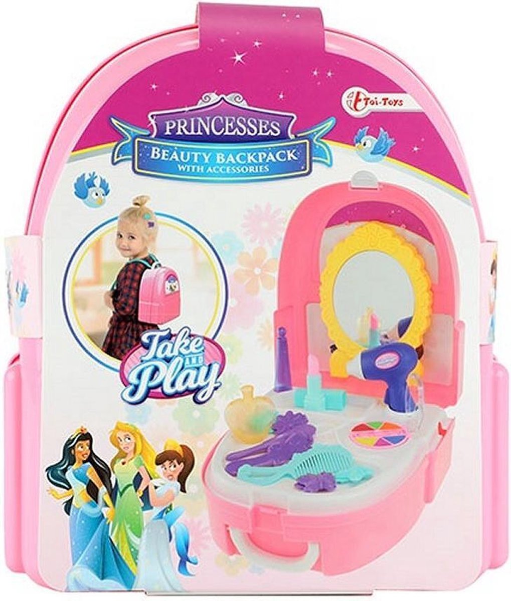 Toi-Toys Toi Toys beautyset in rugzak 19 delig - Roze