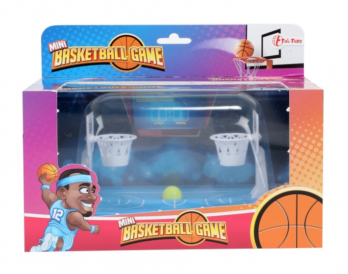 Toi-Toys Toi Toys mini basketbalspel 3 delig - Wit