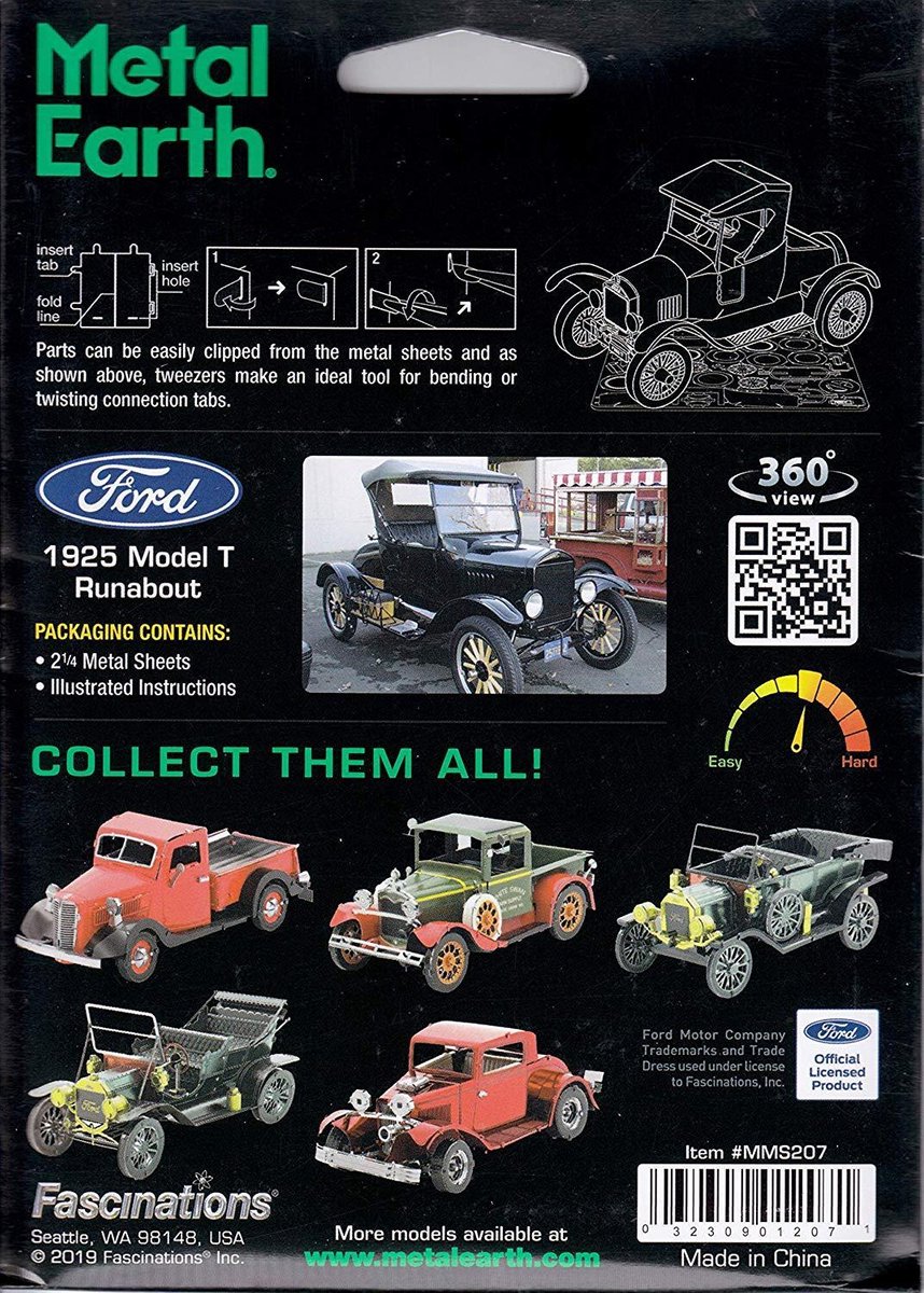 Metal Earth Ford: Model T Runabout 7,8 cm