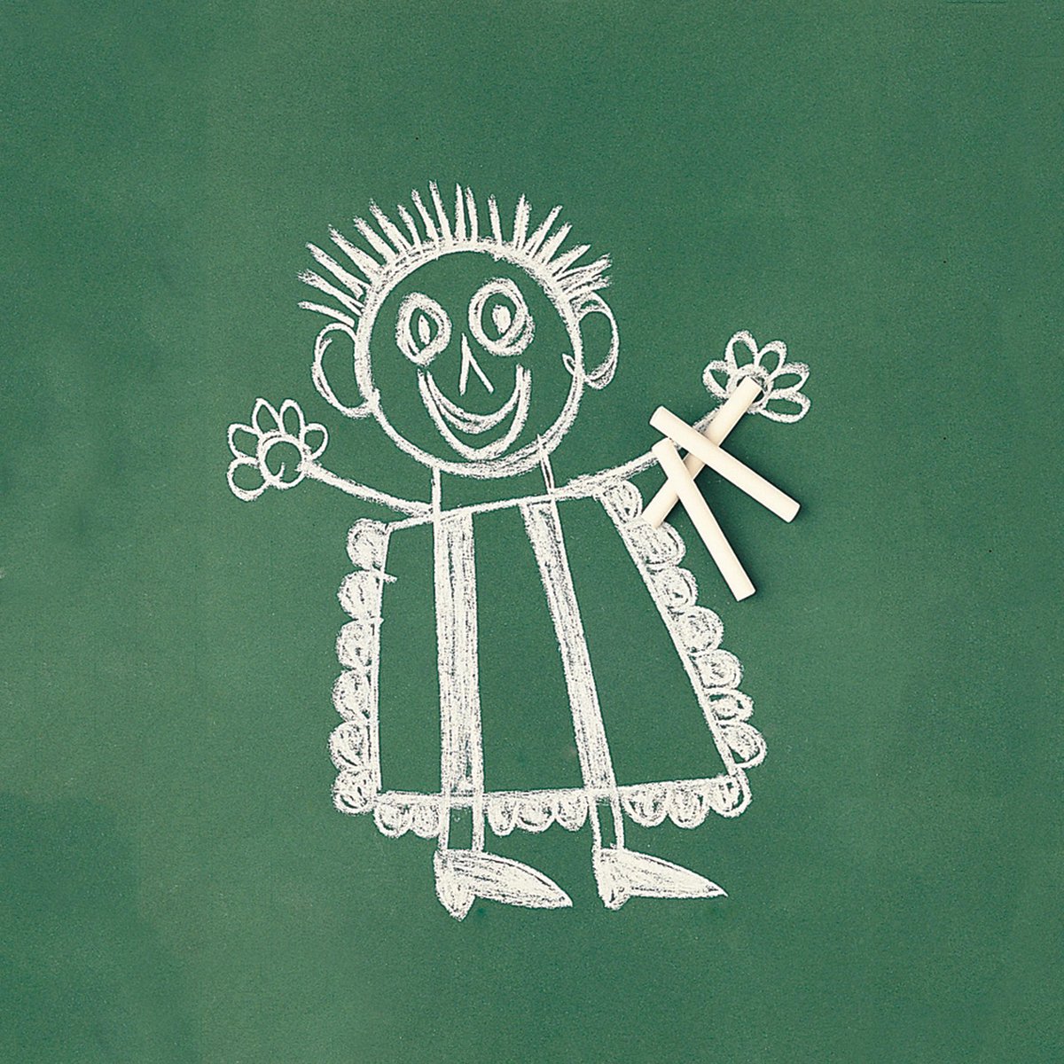 Ses Creative bordkrijtjes junior 12 stuks - Wit