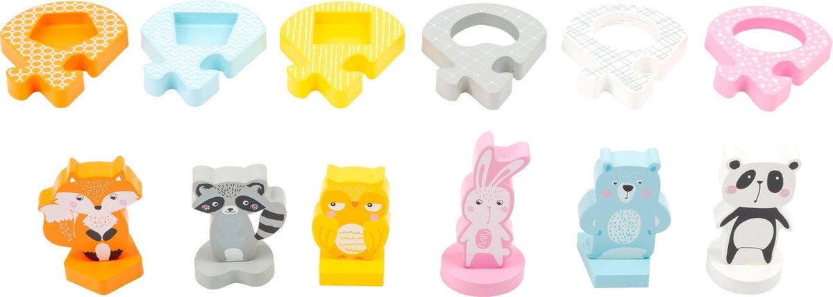 Small Foot vormenpuzzel Animal junior hout 12 stukjes