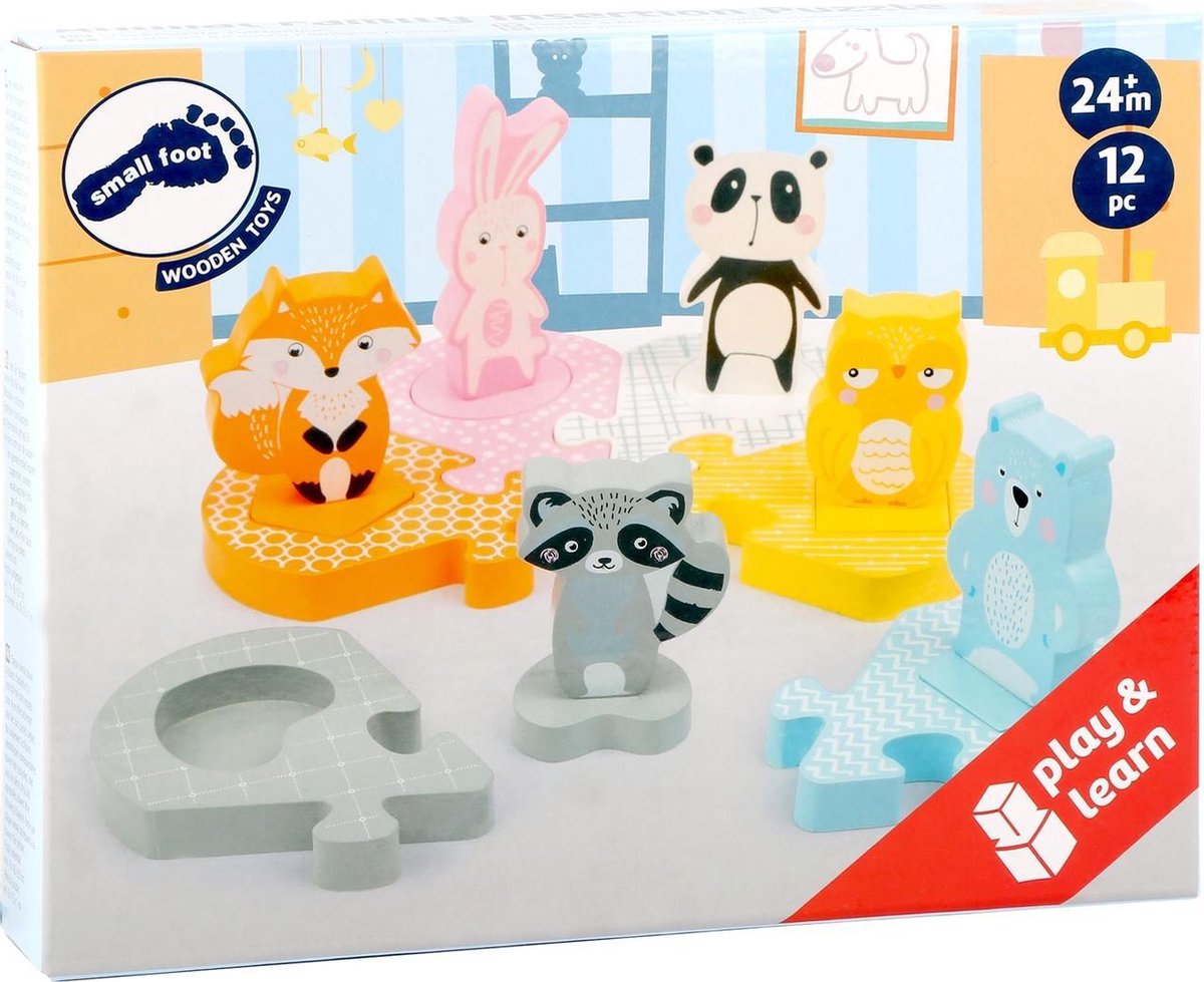 Small Foot vormenpuzzel Animal junior hout 12 stukjes