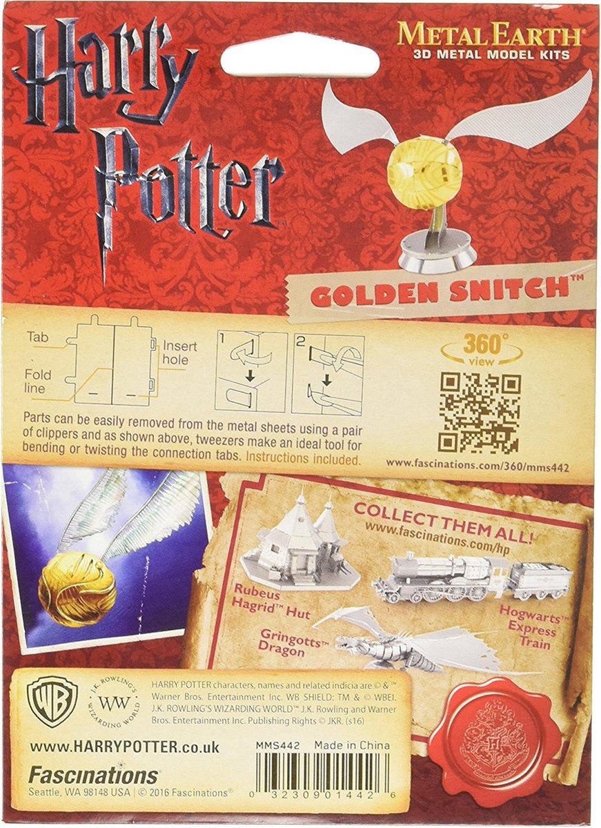 Metal Earth Harry Potter Golden Snitch modelbouwset