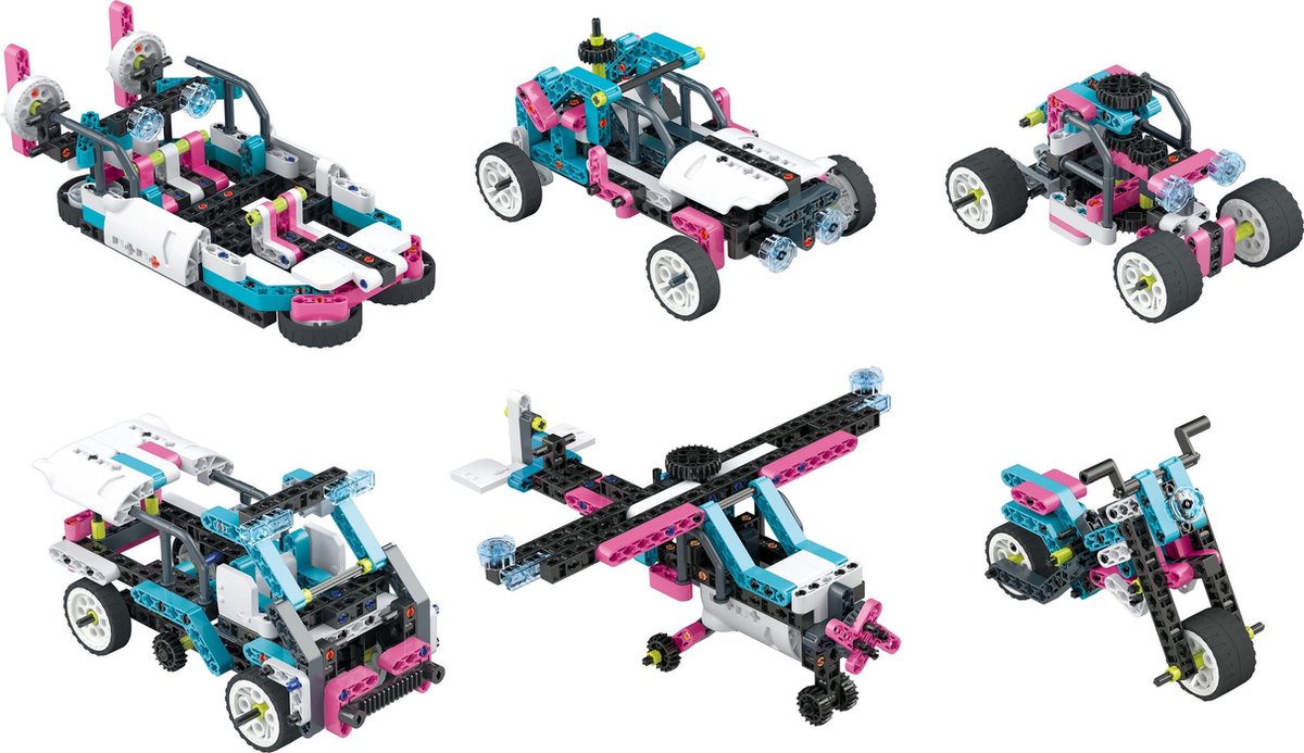 Clementoni bouwpakket voertuigen Mechanica Safari 10 in 1 - Blauw