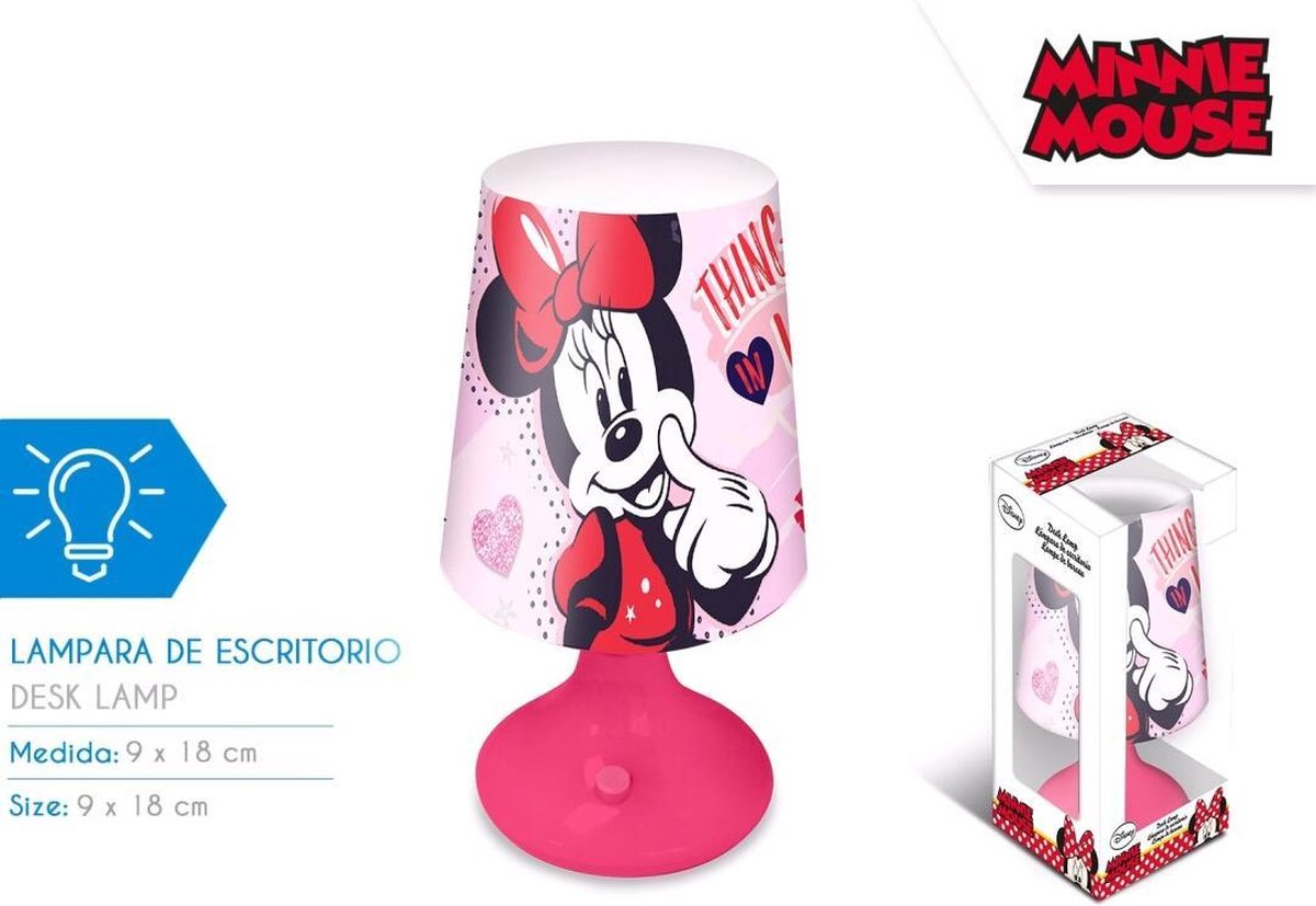 Disney tafellamp Minnie Mouse meisjes 18 cm - Roze