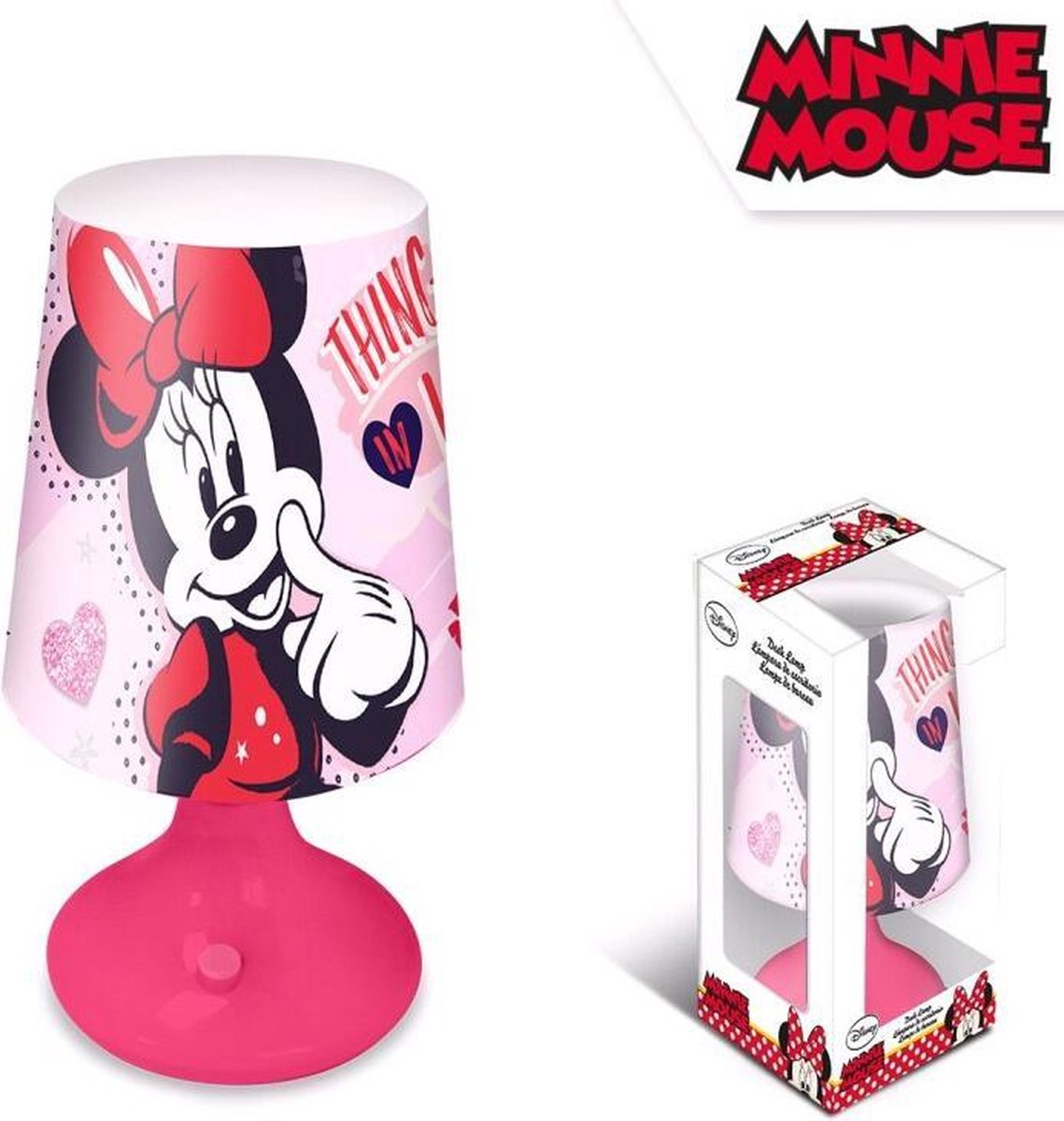 Disney tafellamp Minnie Mouse meisjes 18 cm - Roze
