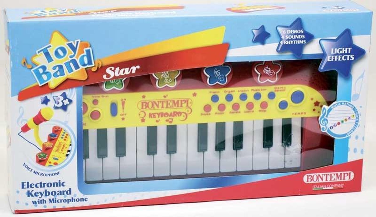Bontempi keyboard elektronisch junior 33,3 x 22,2 x 12,5 cm - Rood
