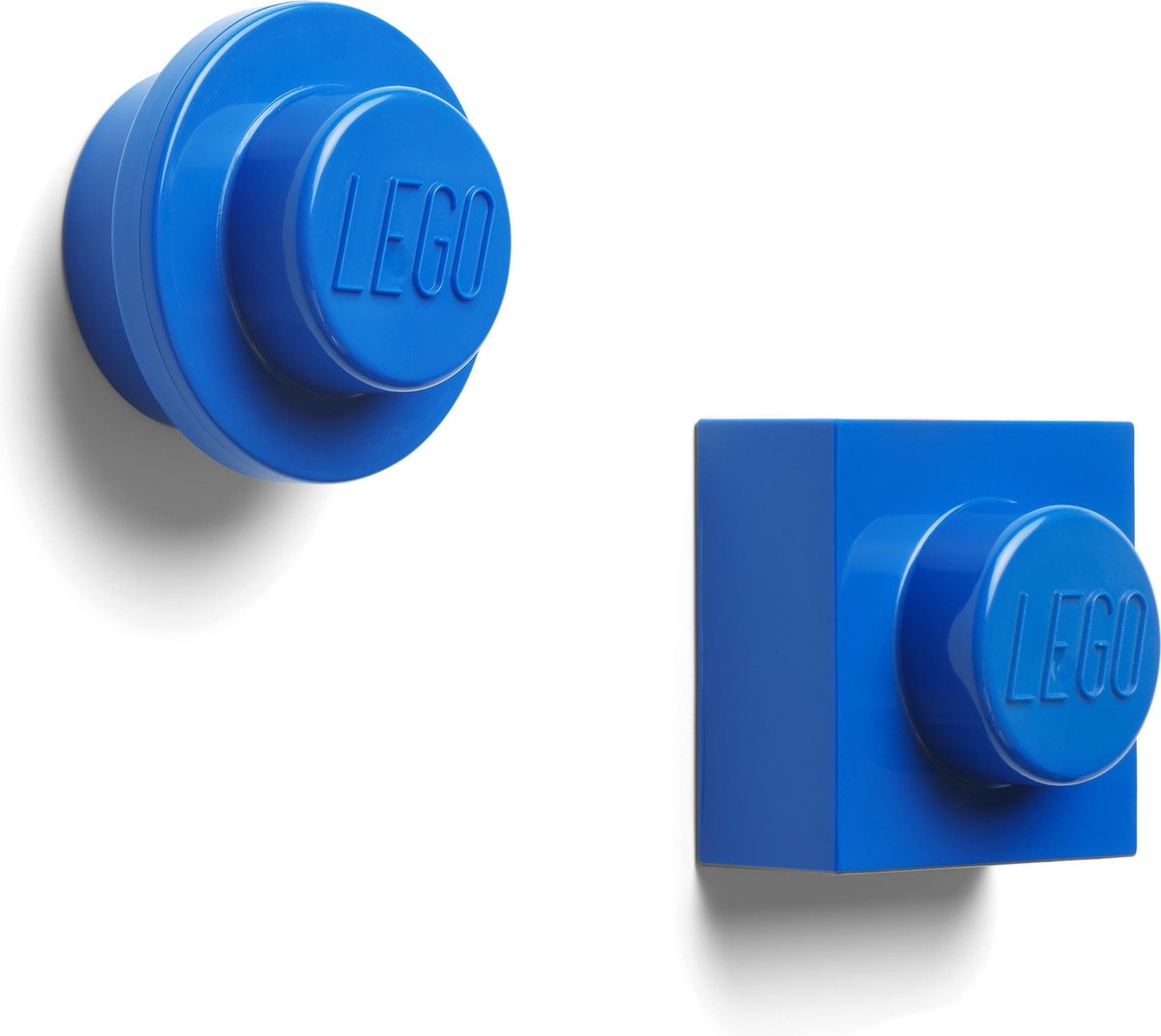 Room Copenhagen LEGO magneten 4,7 cm ABS/metaal 2 stuks - Blauw