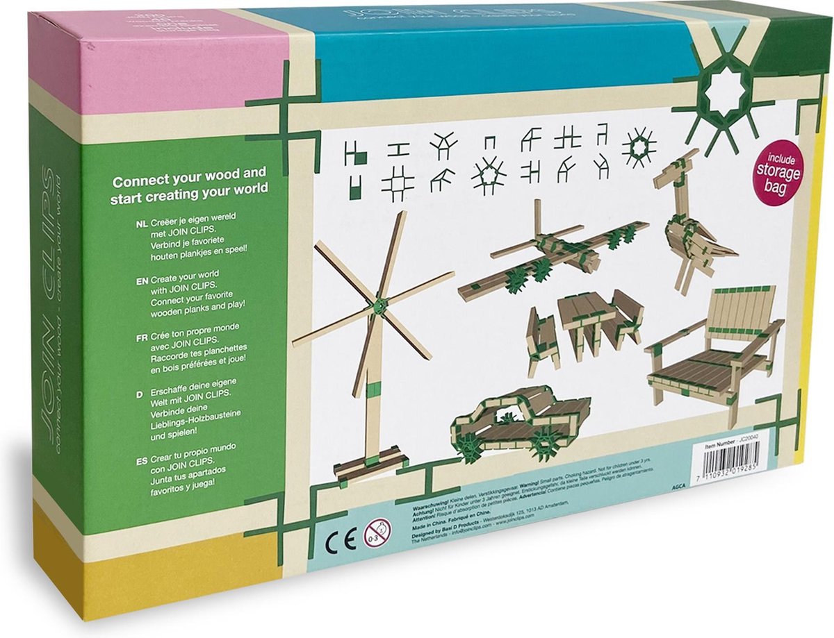 Join Clips speelblokken en opbergkleed 201 delig - Groen