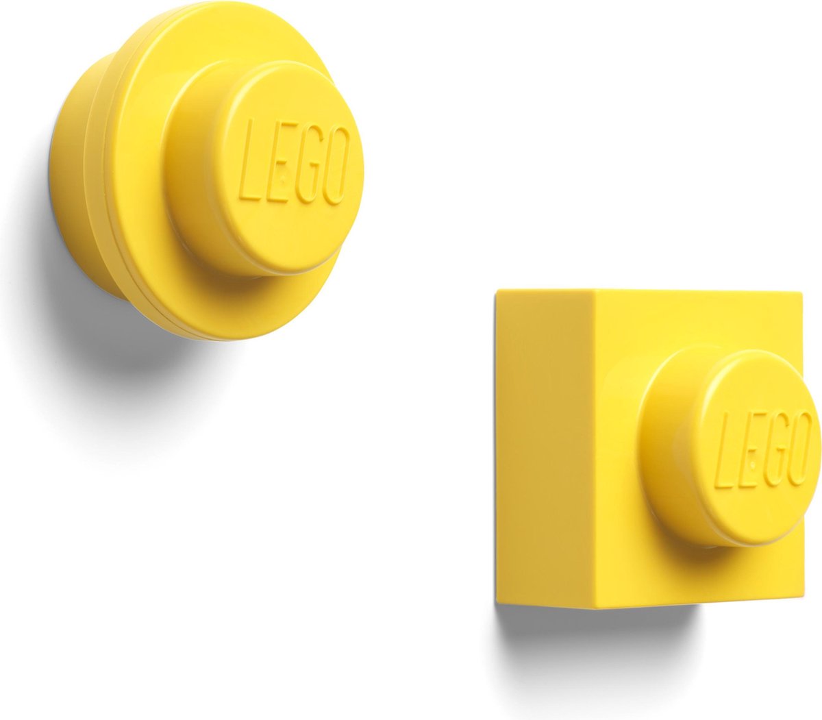 Room Copenhagen LEGO magneten 4,7 cm ABS/metaal 2 stuks - Geel