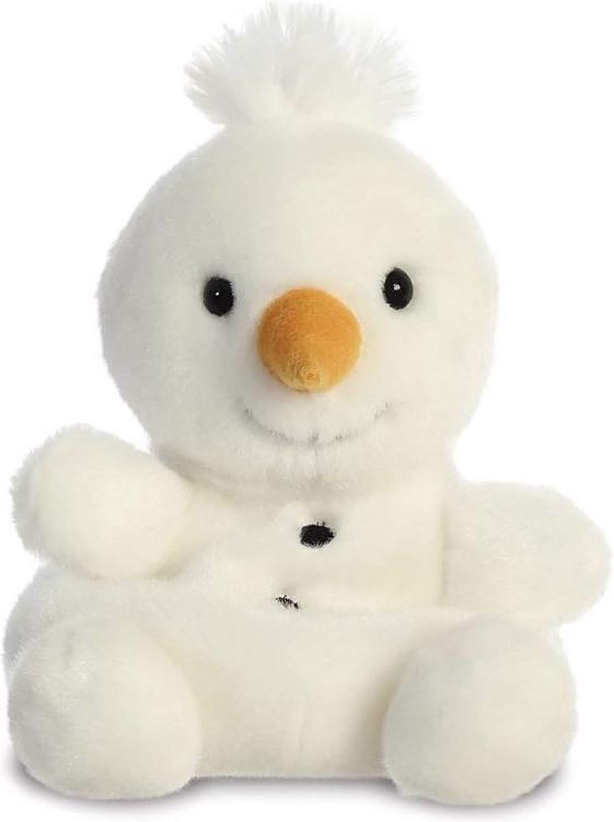 Aurora knuffel Palm Pals sneeuwpop 13 cm pluche - Wit