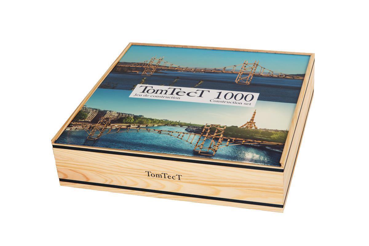TomTecT bouwkit junior hout/kunststof naturel/blauw 1000 delig