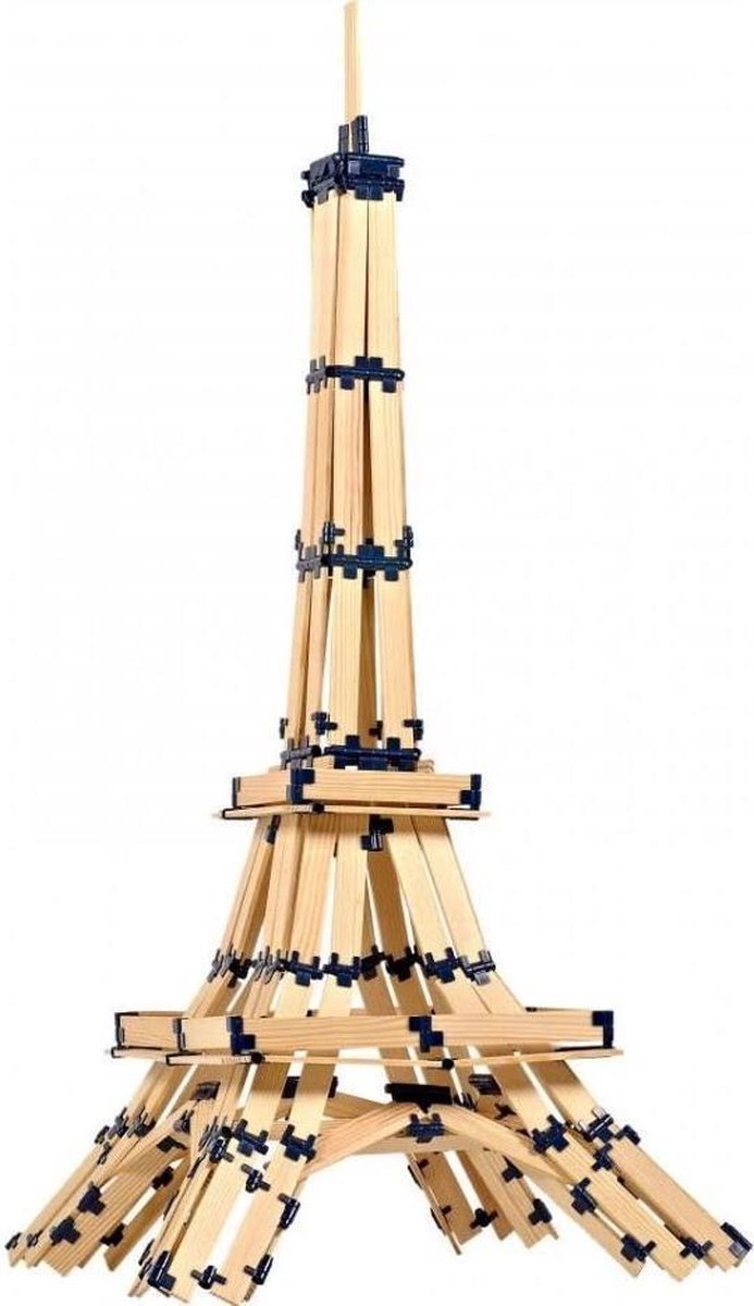TomTecT bouwkit junior hout/kunststof naturel/blauw 1000 delig