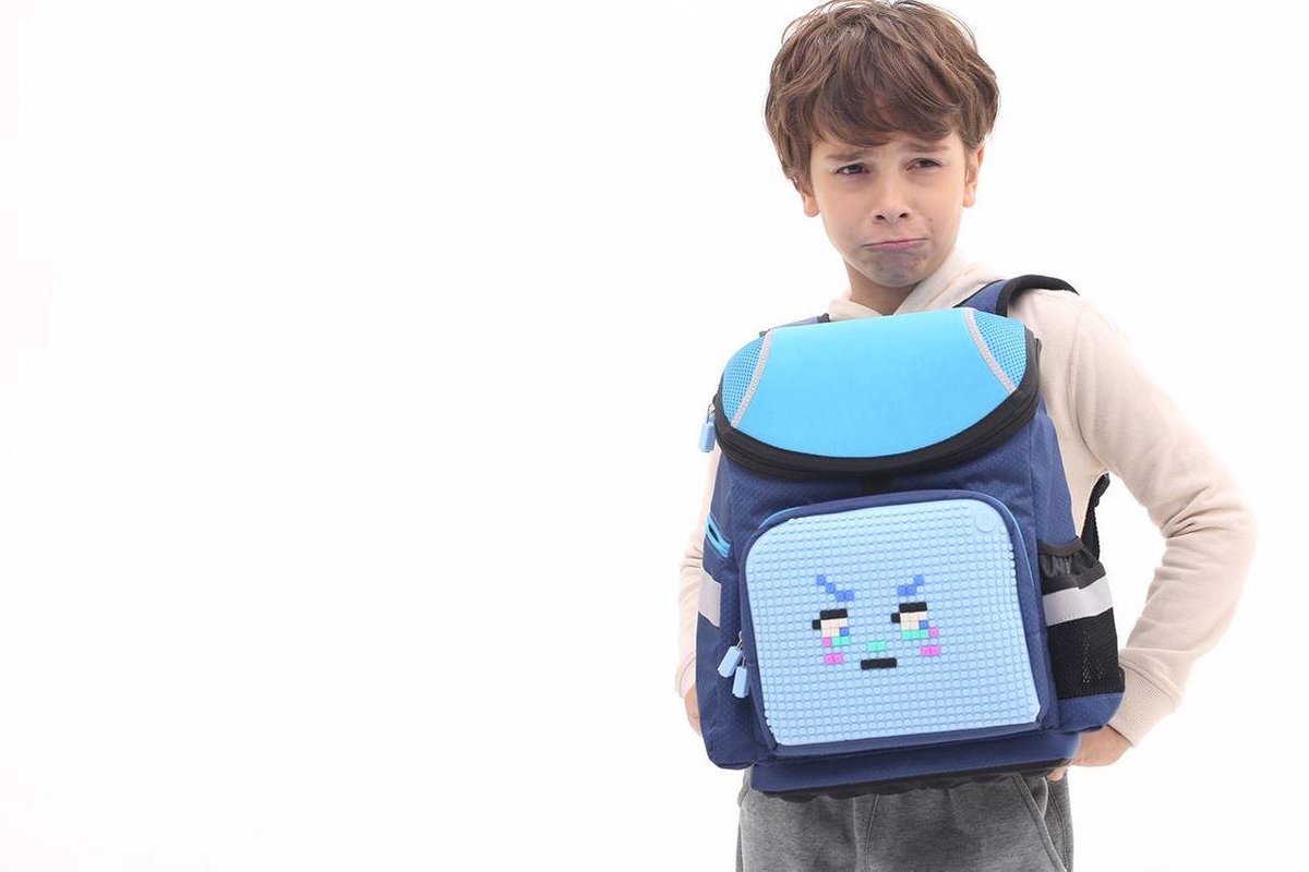 Upixel rugzak Super Class junior 38 cm marine 2 delig - Blauw