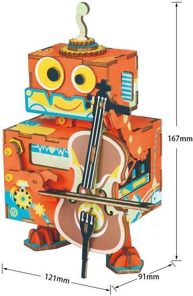 Robotime 3D modelbouw Kleine Performer 12,1 cm 89 delig
