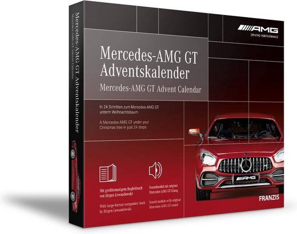 Franzis adventkalender Mercedes AMG GT 24 delig - Rood