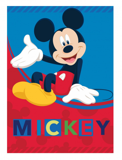 Disney fleecedeken Mickey Mouse junior 100 x 140 cm rood/blauw