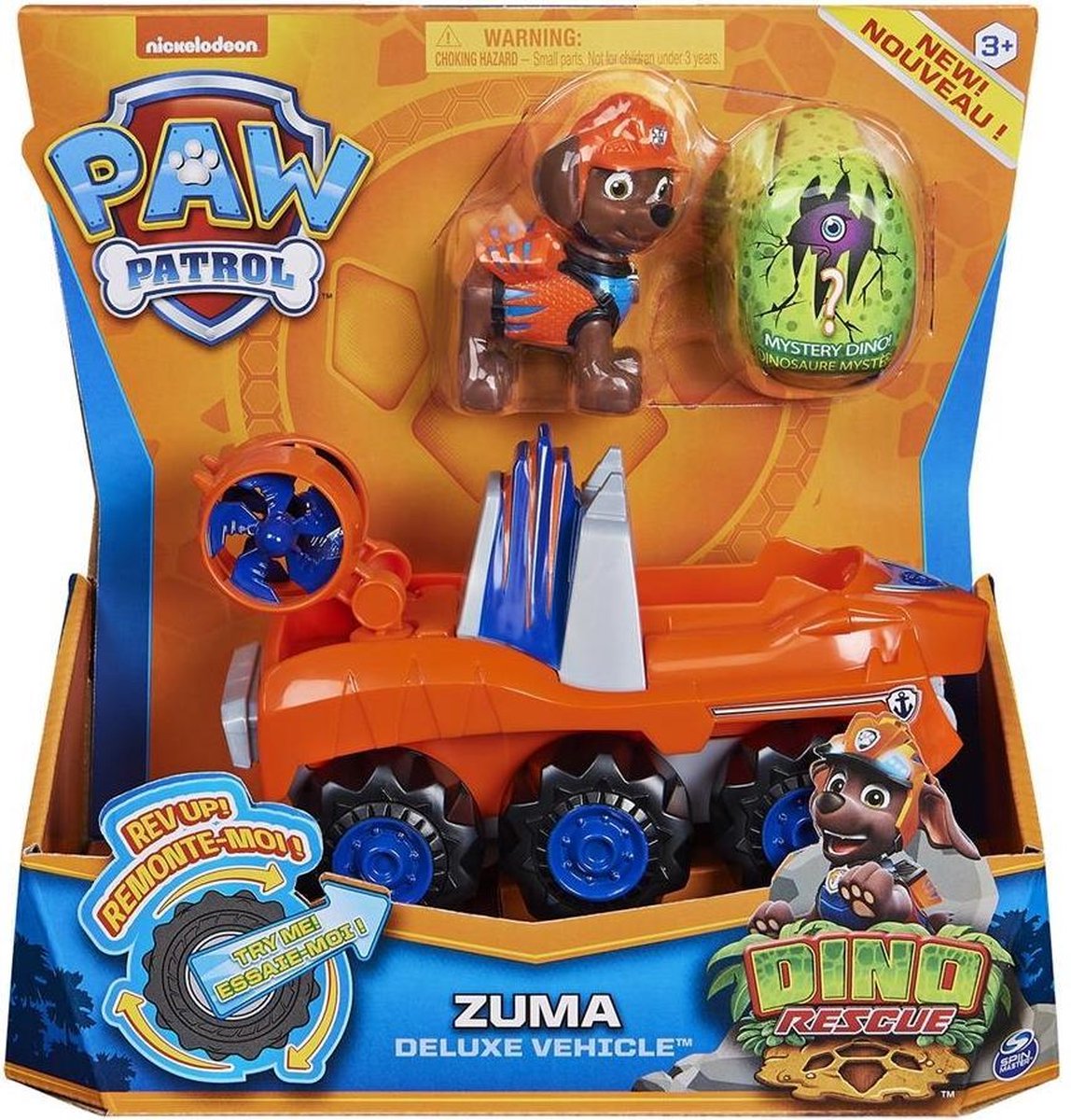 Spinmaster Nickelodeon speelset Dino Rescue Zuma Paw Patrol oranje/blauw