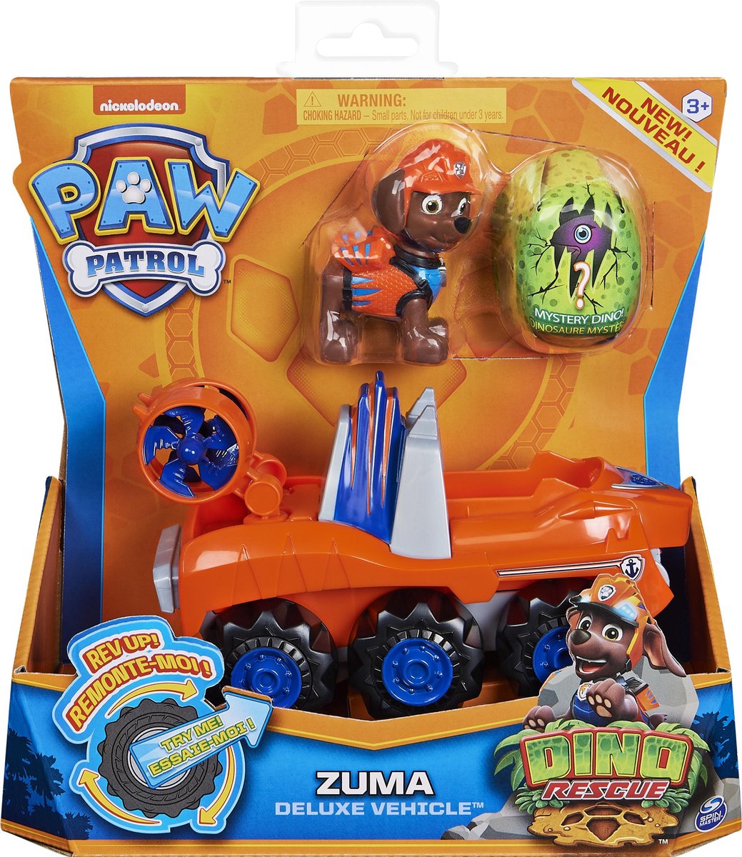 Spinmaster Nickelodeon speelset Dino Rescue Zuma Paw Patrol oranje/blauw