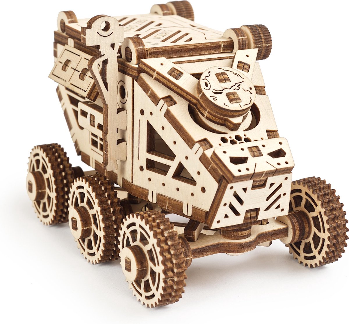 Ugears bouwpakket Mars Buggy 9 x 6,5 x 7 cm hout 96 delig - Bruin