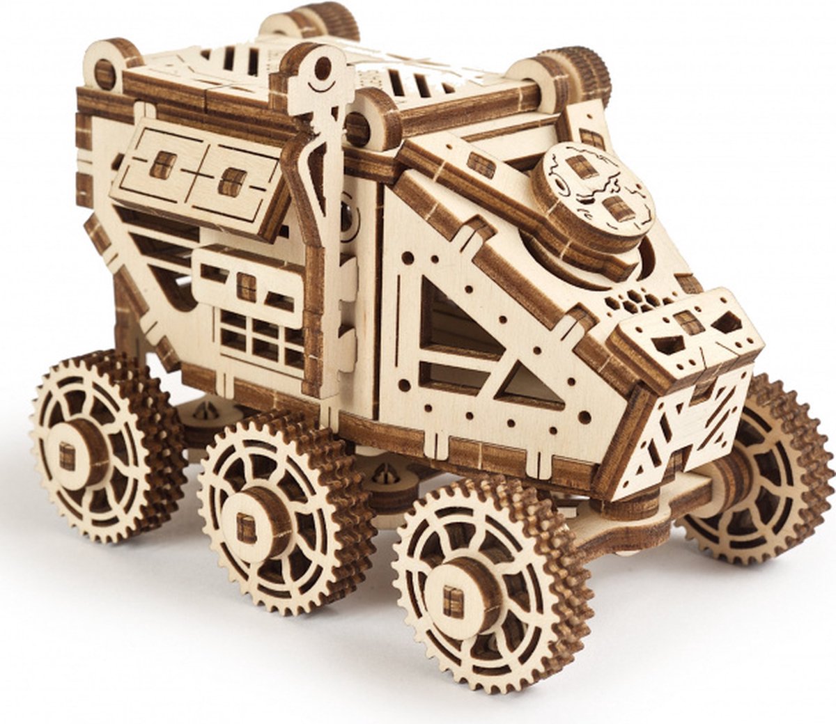 Ugears bouwpakket Mars Buggy 9 x 6,5 x 7 cm hout 96 delig - Bruin