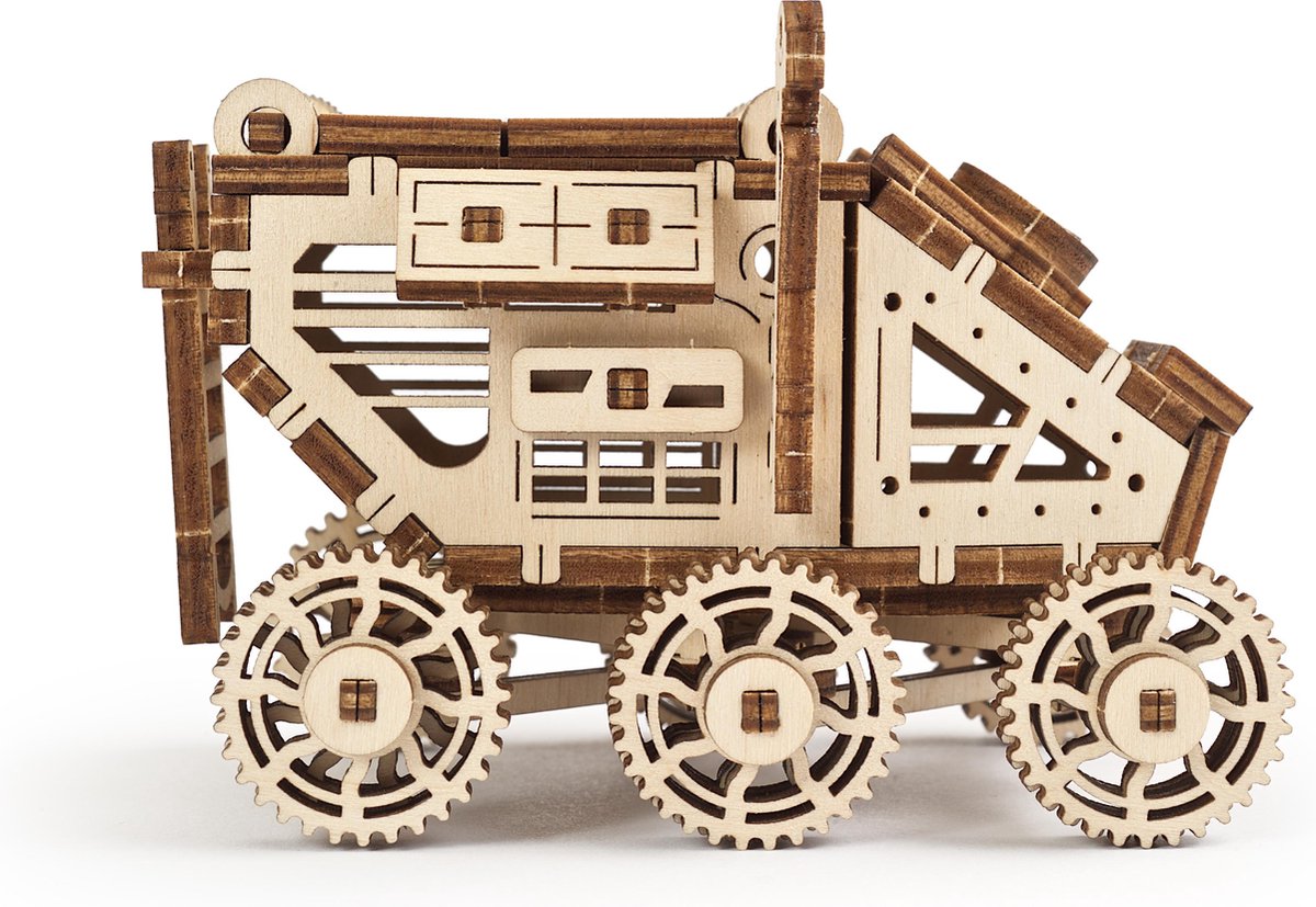 Ugears bouwpakket Mars Buggy 9 x 6,5 x 7 cm hout 96 delig - Bruin