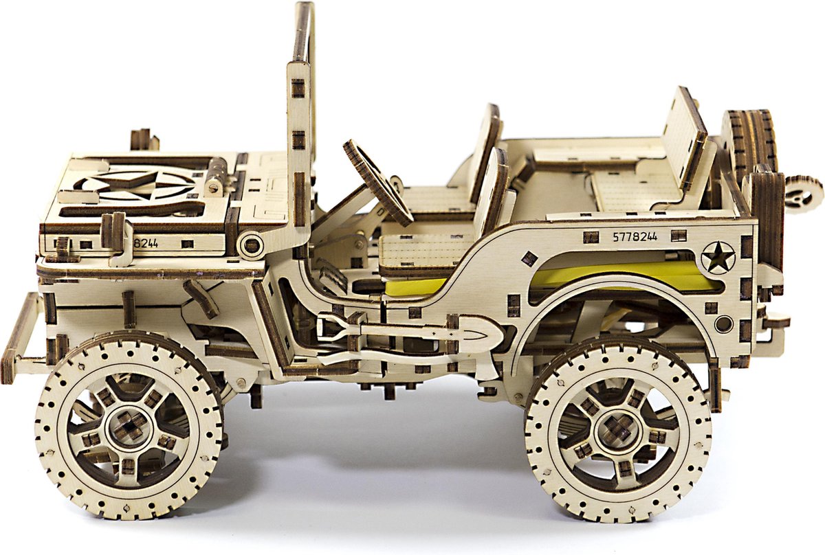 Wooden City modelbouwset Willys Jeep 17,9 cm hout 564 delig