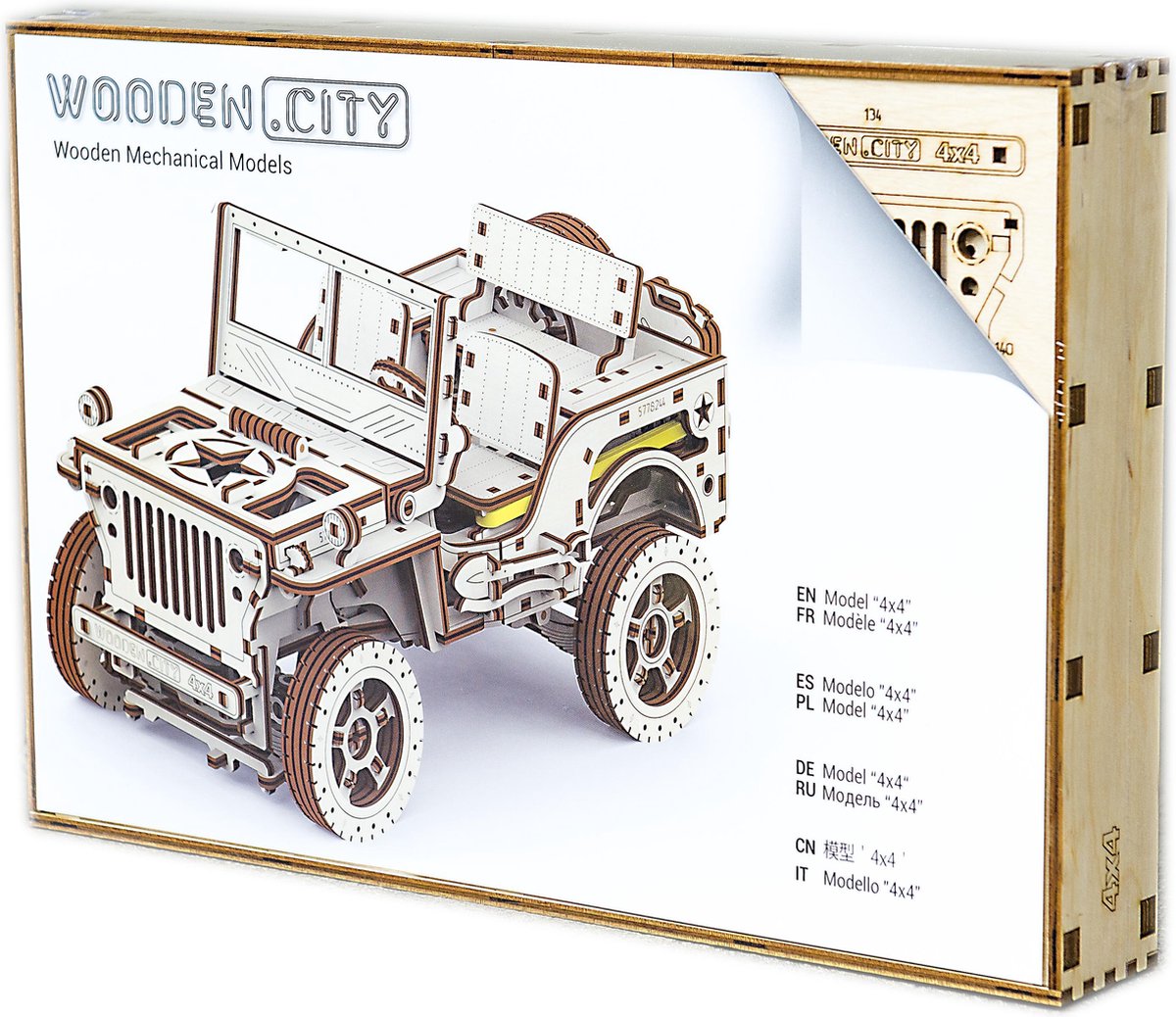Wooden City modelbouwset Willys Jeep 17,9 cm hout 564 delig