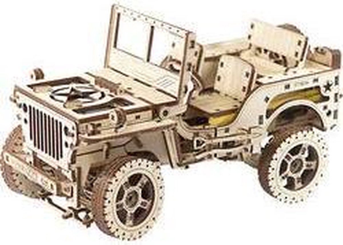 Wooden City modelbouwset Willys Jeep 17,9 cm hout 564 delig