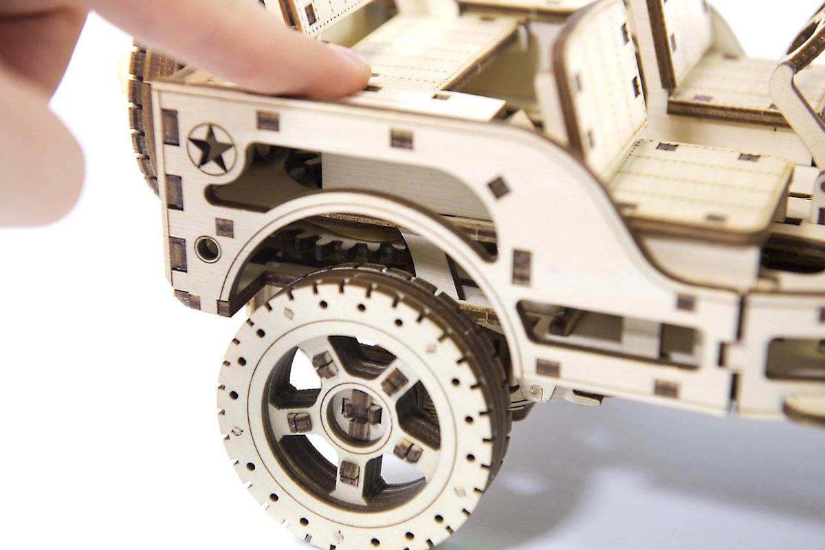 Wooden City modelbouwset Willys Jeep 17,9 cm hout 564 delig