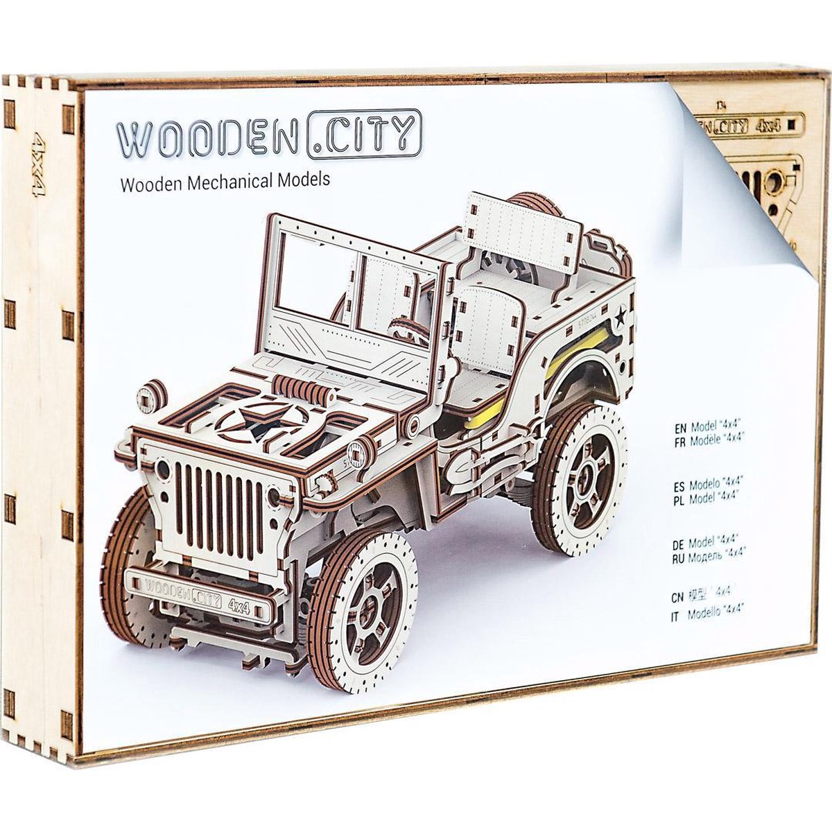 Wooden City modelbouwset Willys Jeep 17,9 cm hout 564 delig