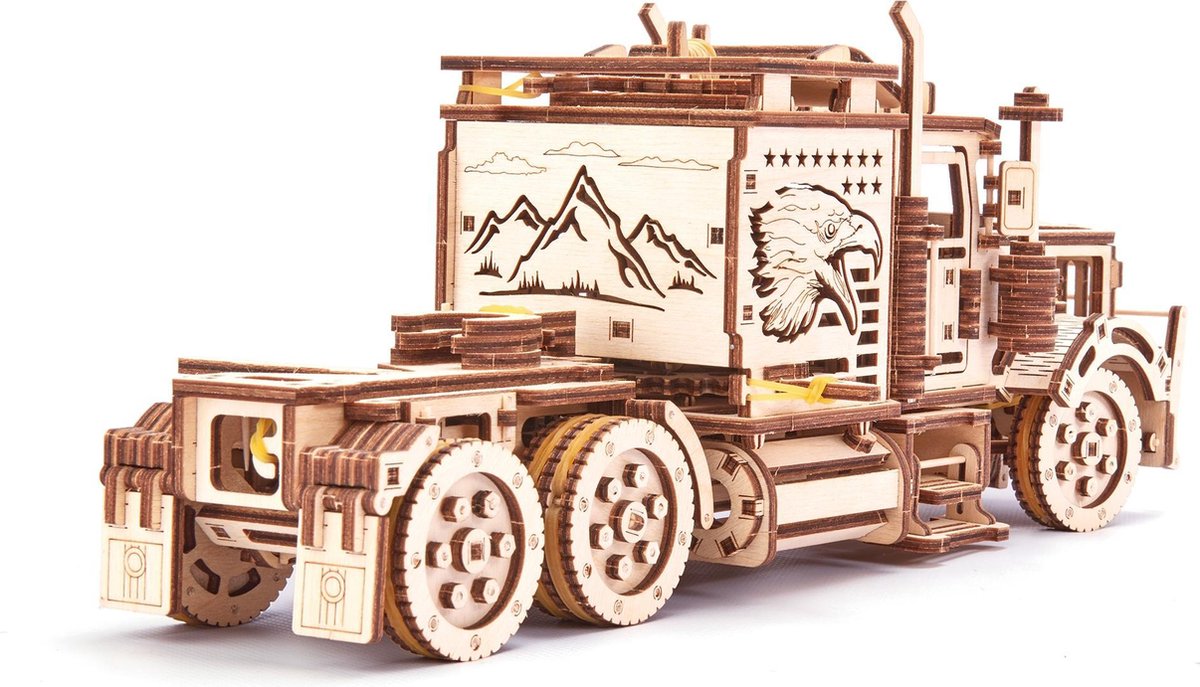 Wood Trick modelbouwset Big Rig Truck 37,5 cm hout 485 delig