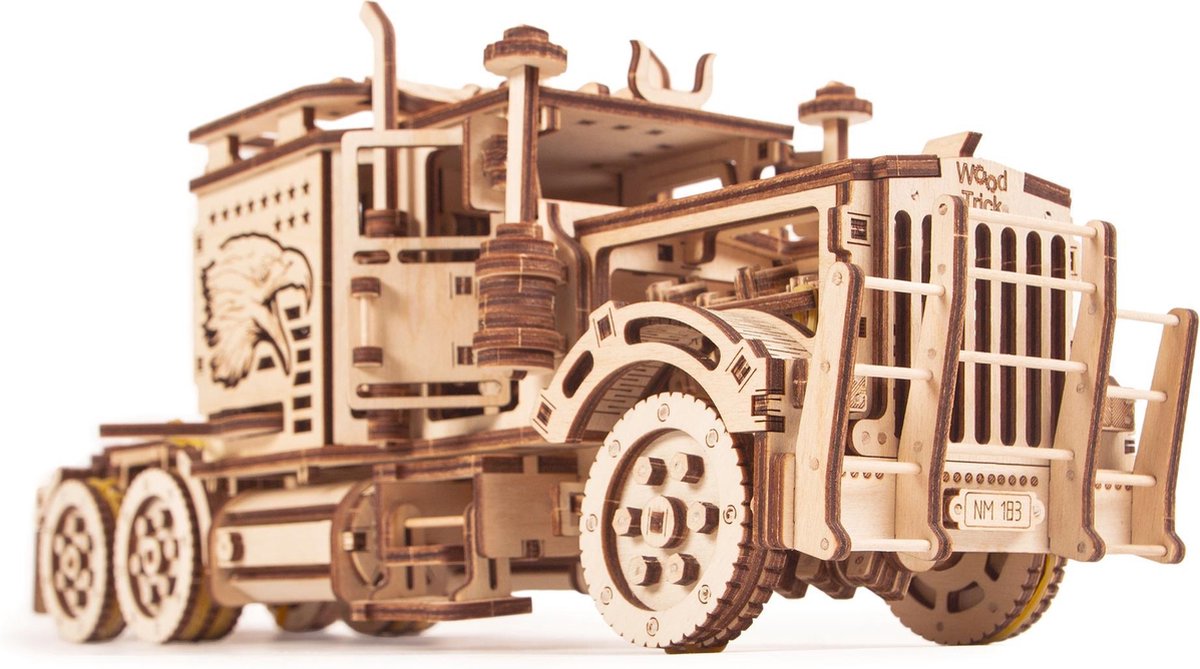 Wood Trick modelbouwset Big Rig Truck 37,5 cm hout 485 delig