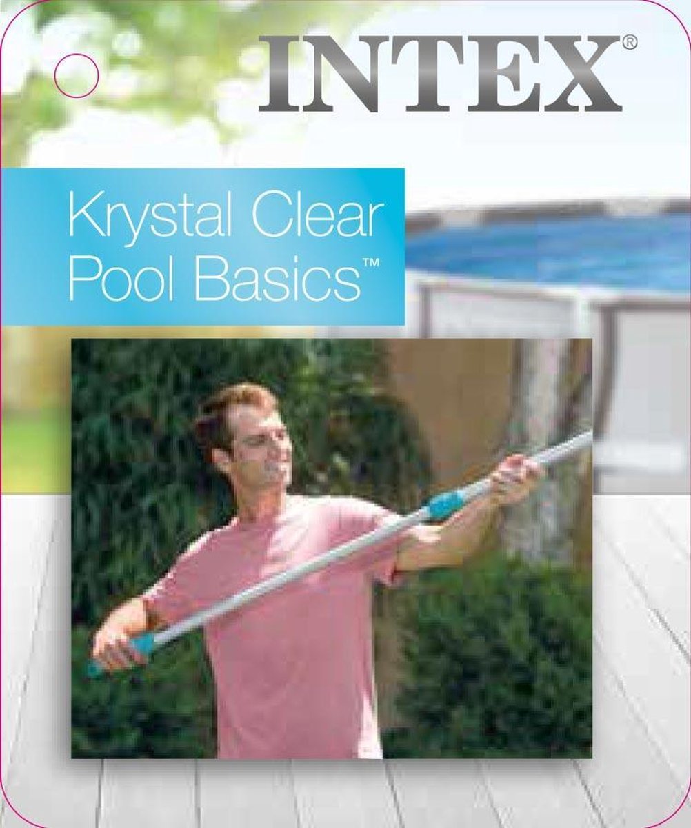 Intex telescoopsteel uitschuifbaar 239 cm zilver/blauw - Silver