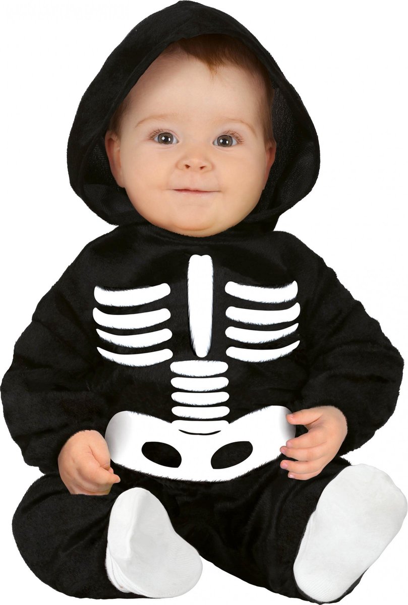 Fiestas Guirca onesie skeletbaby junior zwart mt 12 24 maanden