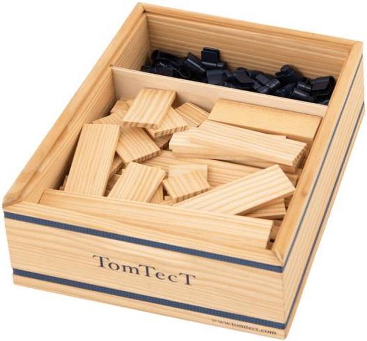 TomTecT bouwkit junior hout/kunststof naturel/ 190 delig - Zwart