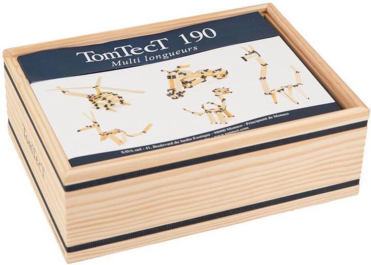 TomTecT bouwkit junior hout/kunststof naturel/ 190 delig - Zwart