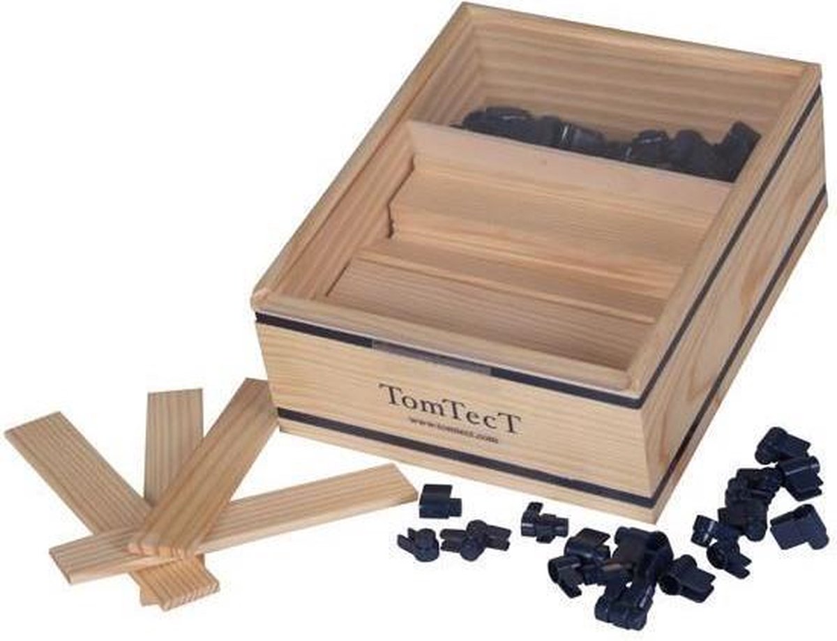 TomTecT bouwkit junior hout/kunststof naturel/ 190 delig - Zwart