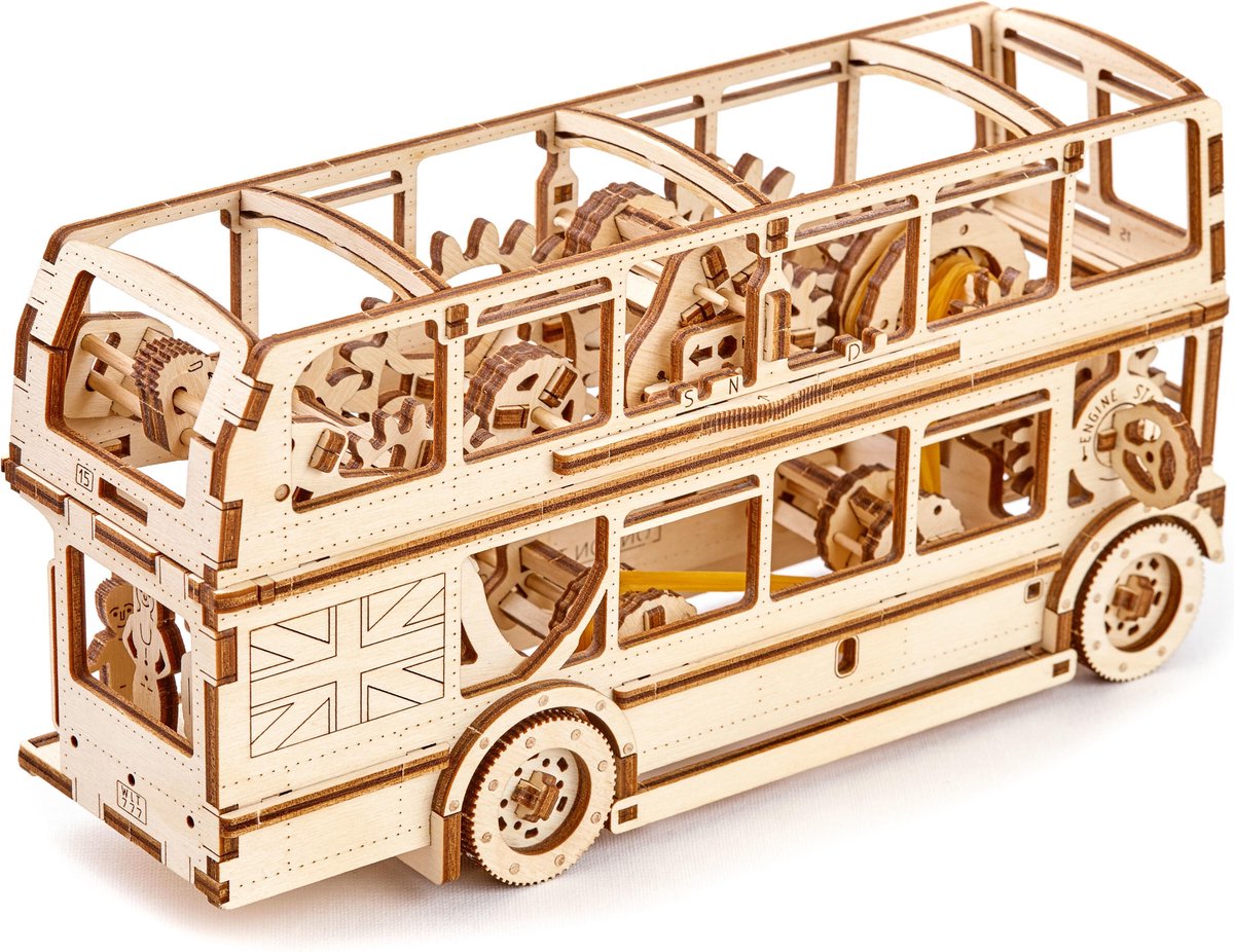 Wooden City modelbouwset Londen Bus hout naturel 216 delig