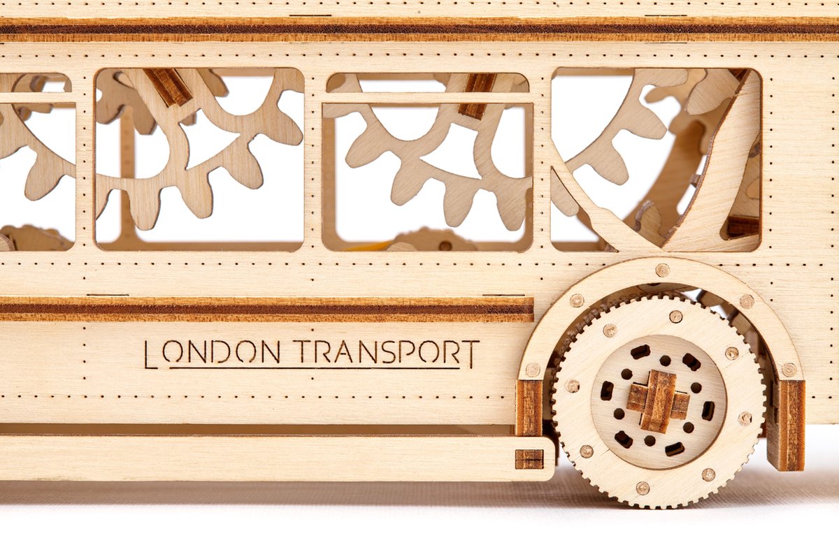 Wooden City modelbouwset Londen Bus hout naturel 216 delig