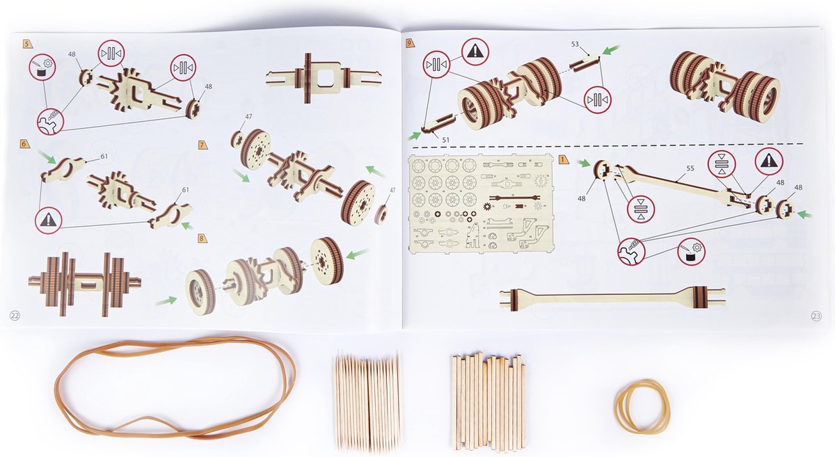 Wooden City modelbouwset Londen Bus hout naturel 216 delig